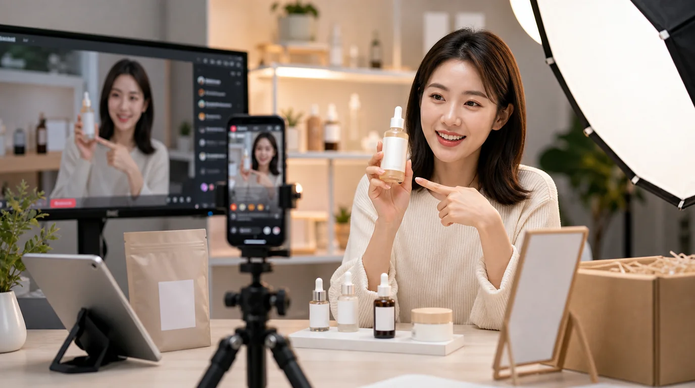 Live commerce thumbnail product image prepared for mobile broadcast
