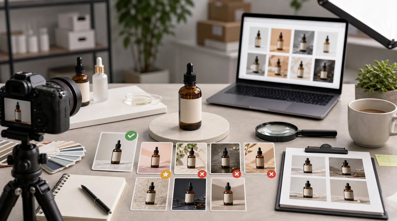 Product thumbnail and hero image layout for ecommerce listings