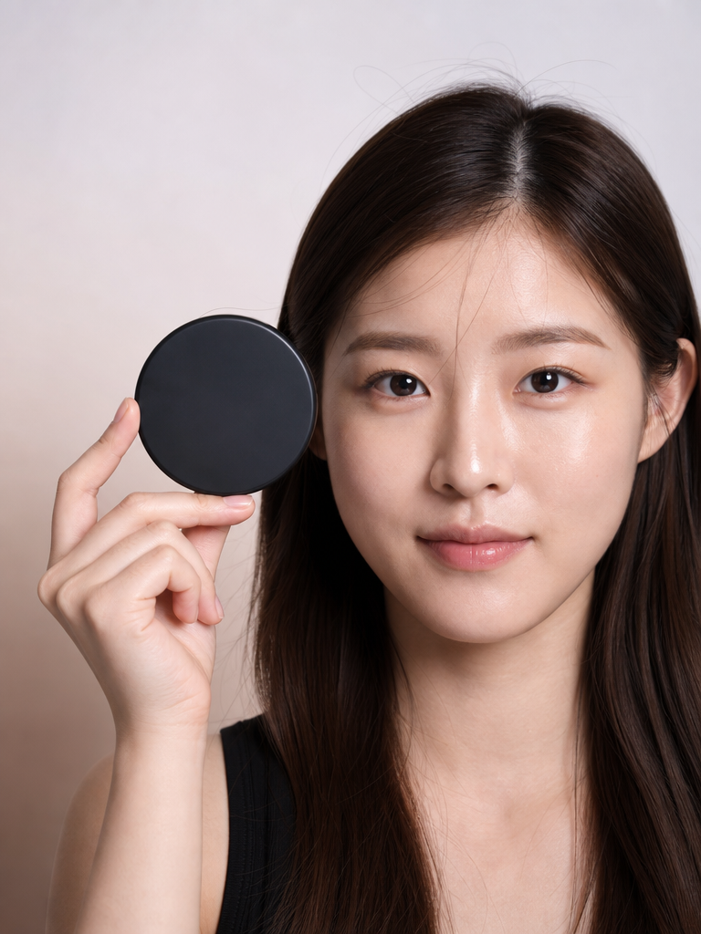 Matte Black Round Cushion