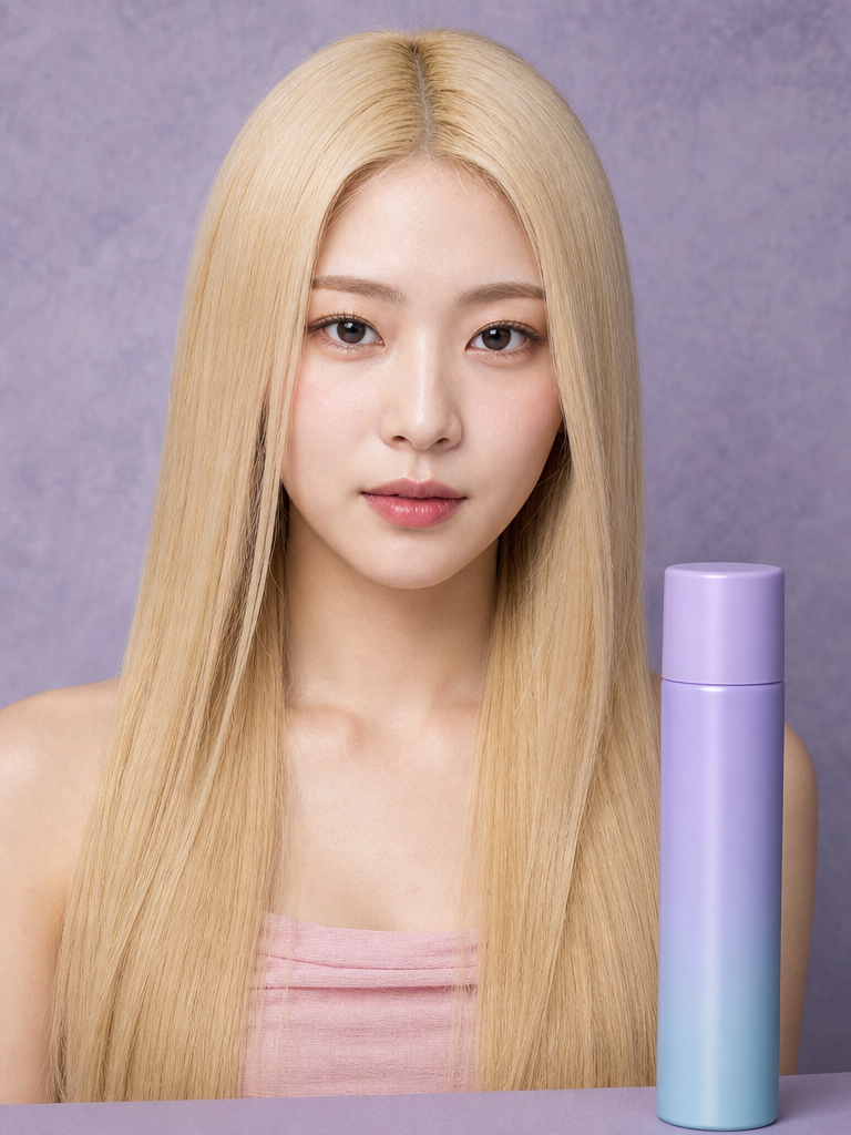 Lavender Gradient Cylinder Puff Bottle