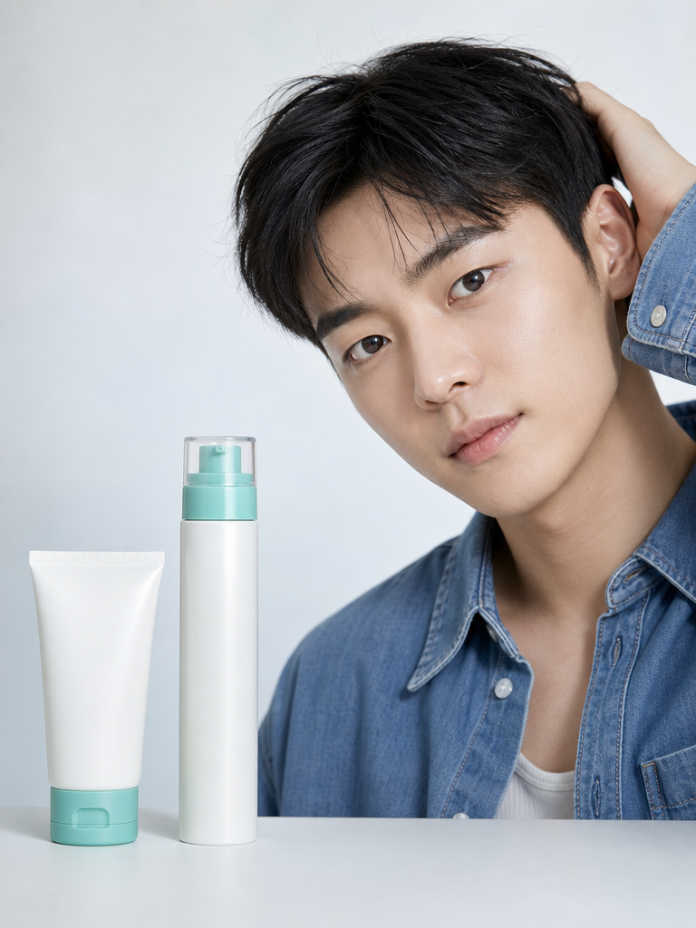 Mint-White Skincare Tube & Toner Set