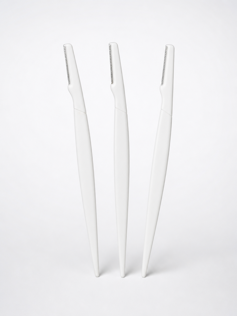 White Eyebrow Razor 3-Piece Set