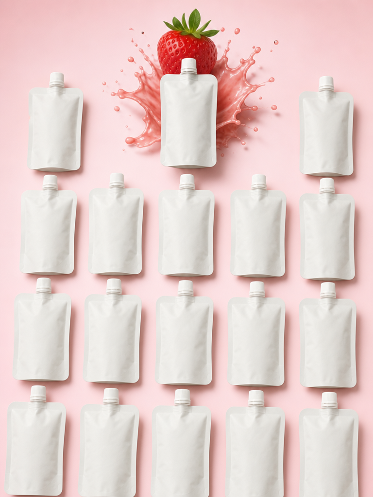 White Spout Pouch, 17 Pieces