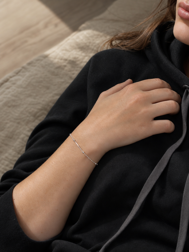 Silky Chain Silver Bracelet