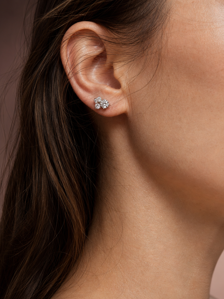 Cluster Diamond Earrings