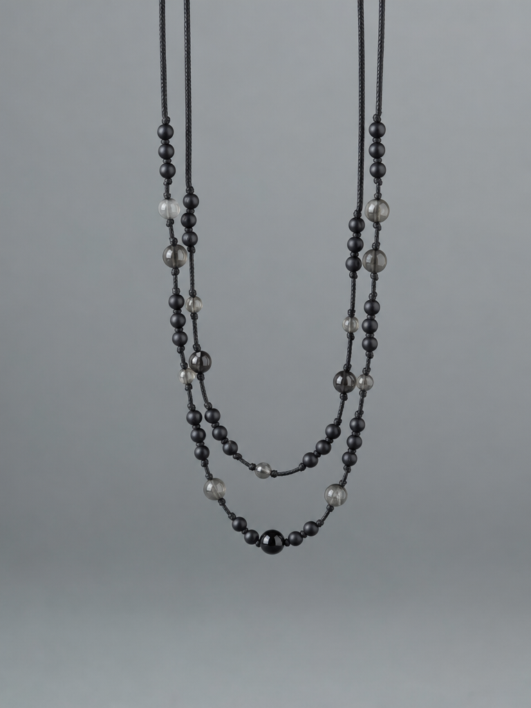 Light Beads Long Necklace