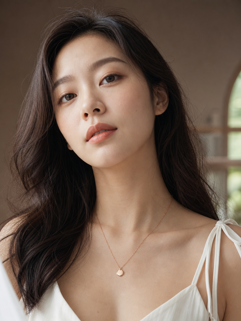 Rose Gold Circle Pendant Necklace