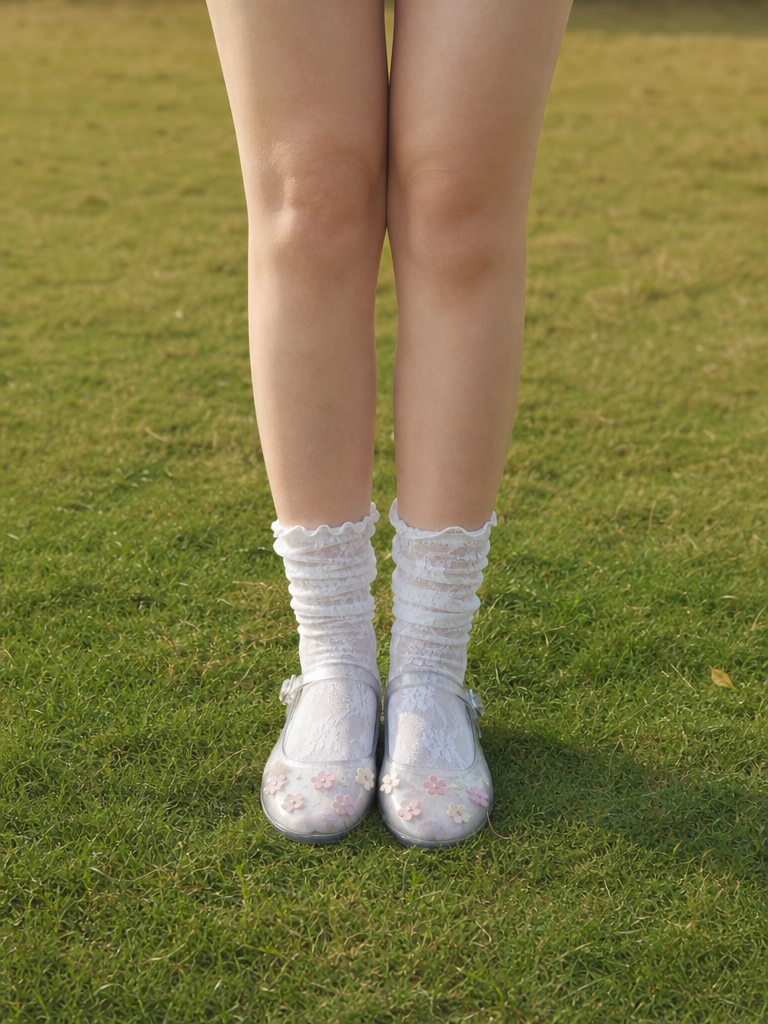 Flower Jelly Mary Jane Shoes