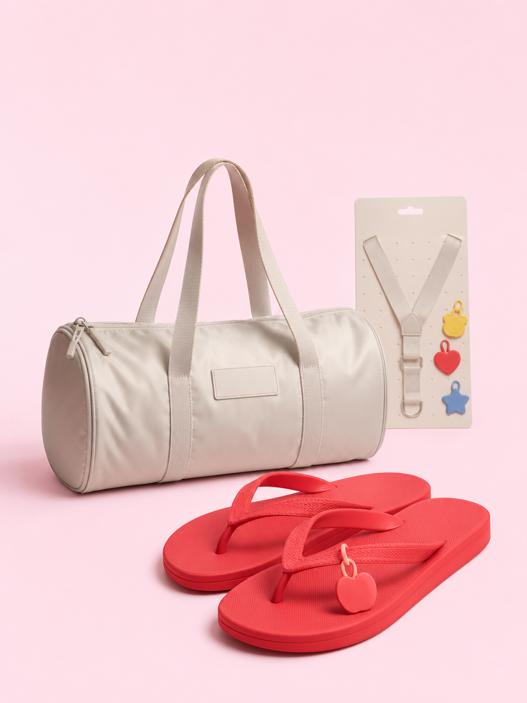 Apple charm flip-flops