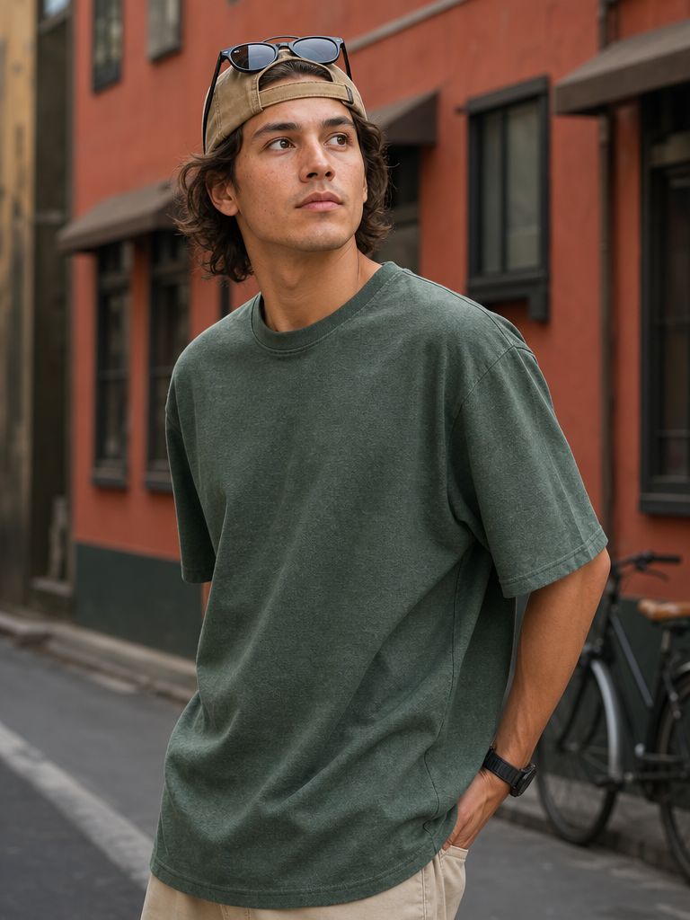 Oversized Washed Crewneck Tee