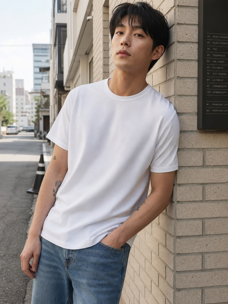 White Regular-Fit Short Sleeve T-Shirt