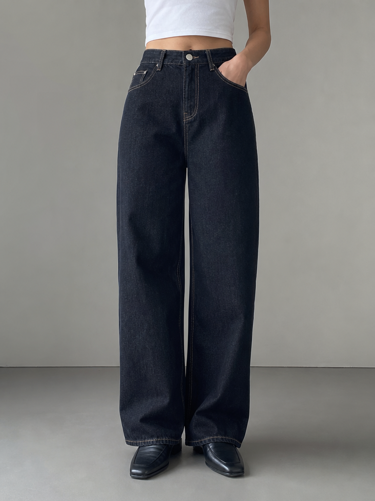 Indigo Wide Denim Pants