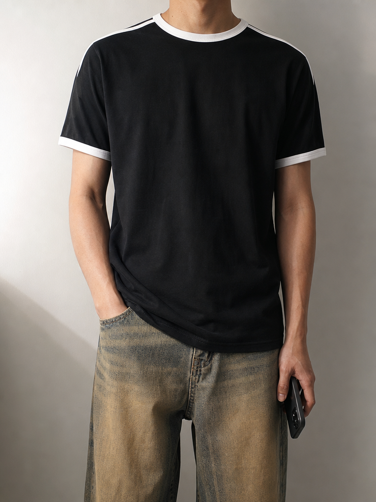 White Line Ringer Tee