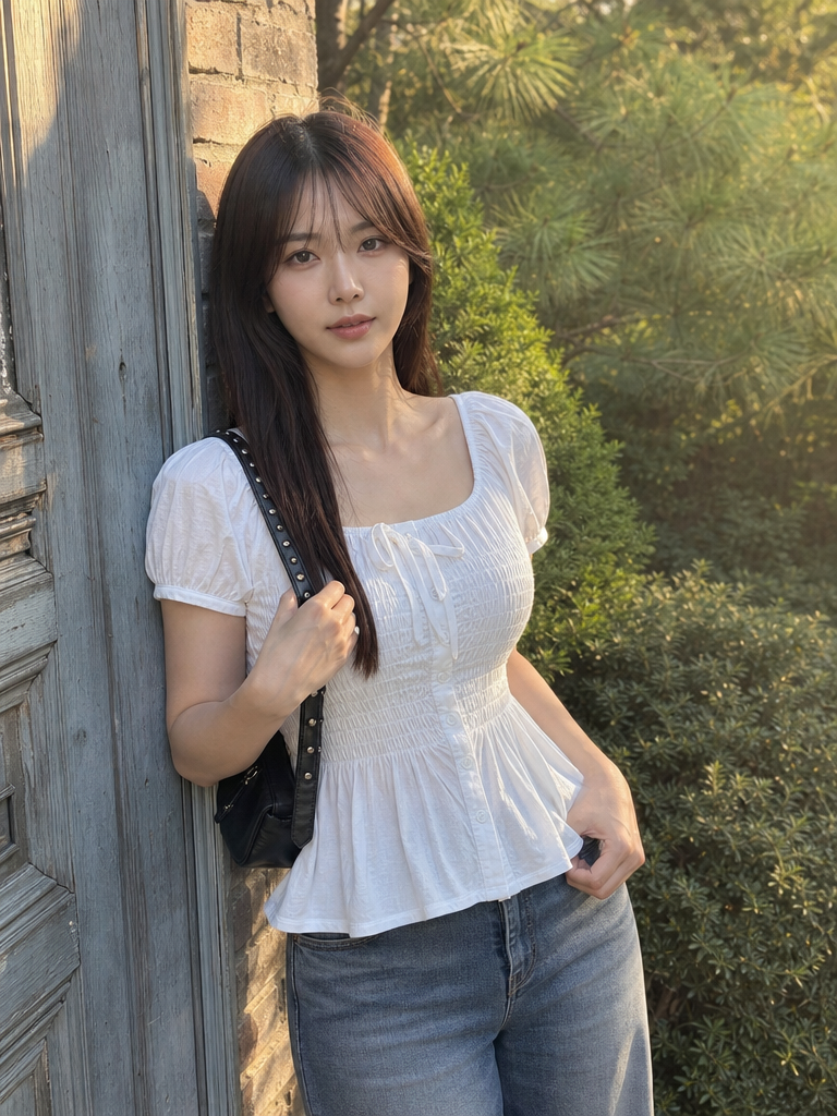 Smocked Peplum Blouse