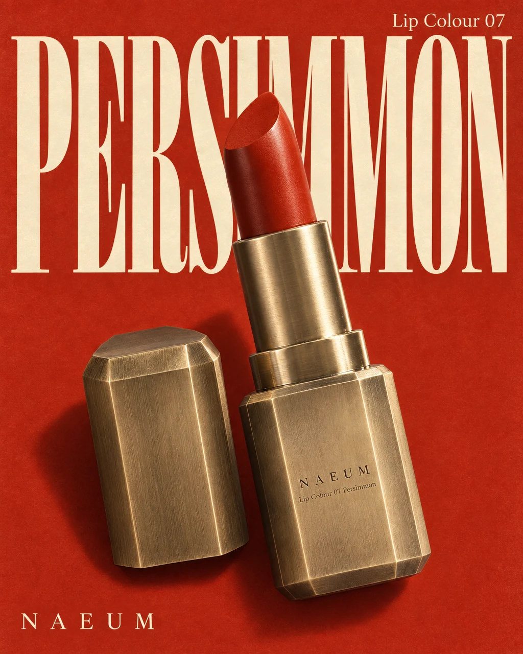 NAEUM Persimmon lipstick poster