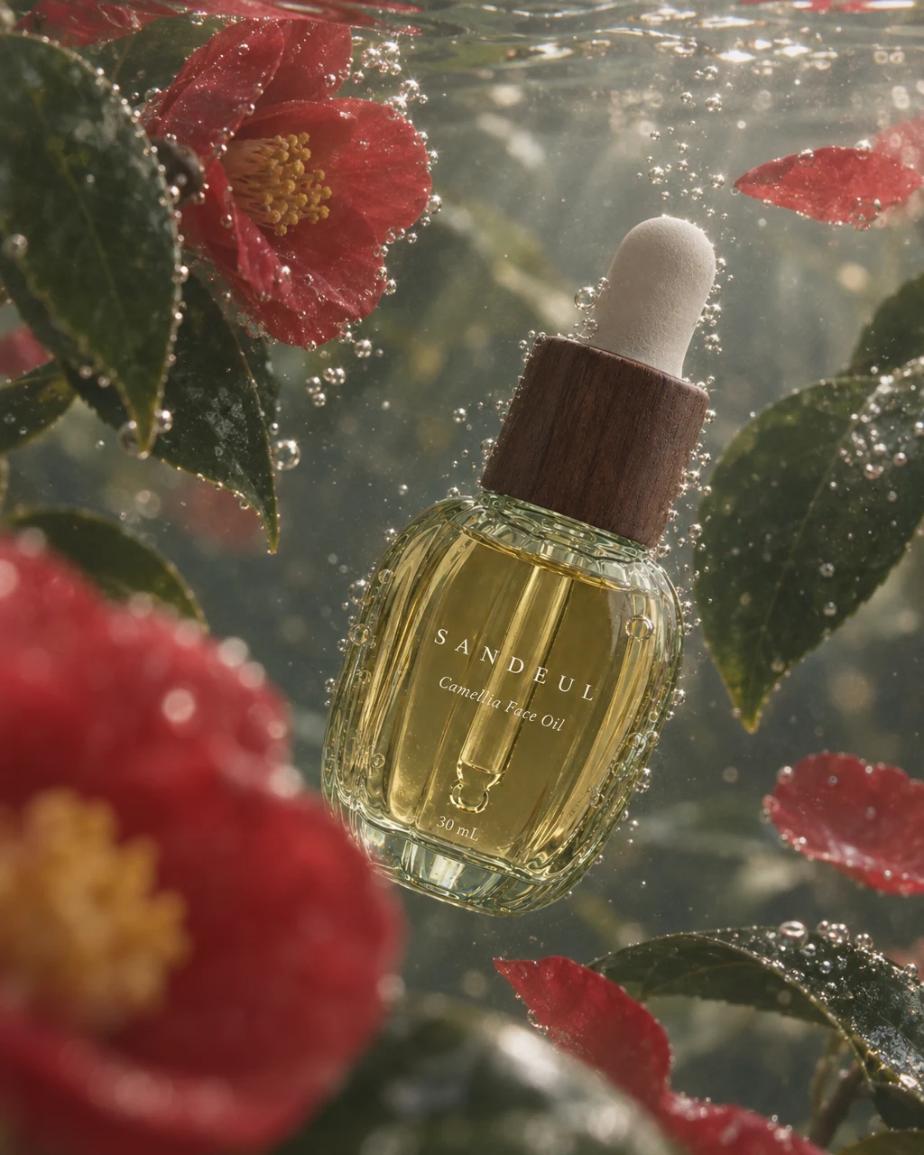 SANDEUL face oil underwater with camellias